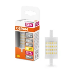 Ampoule LED Crayon 78mm variable 8,5W R7S chaud OSRAM