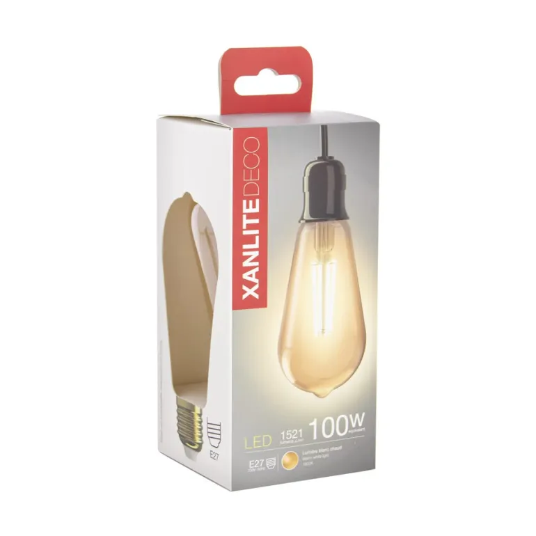 Ampoule LED déco ST64 E27 1521lm 15W 1800k blanc chaud