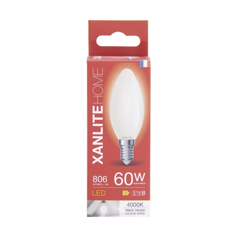Ampoule LED flamme E14 806lm 6,5W 4000k blanc neutre