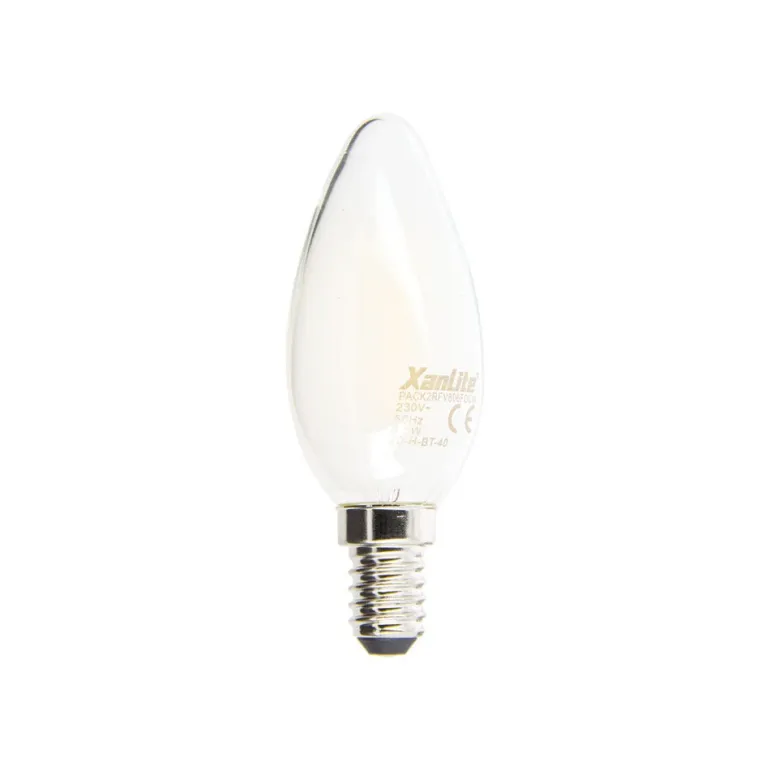 Ampoule LED flamme E14 806lm 6,5W 2700k blanc chaud x2