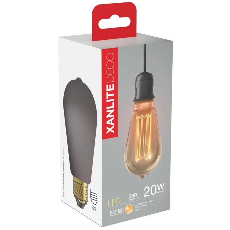 Ampoule LED ST64 hologramme E27 200lm 4W 1800k blanc chaud