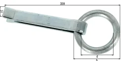 Anneau de fixation zingué à béton 170/Ø65