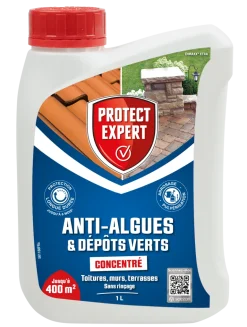 Anti-algues et dépôts verts concentré 1L PROTECT EXPERT