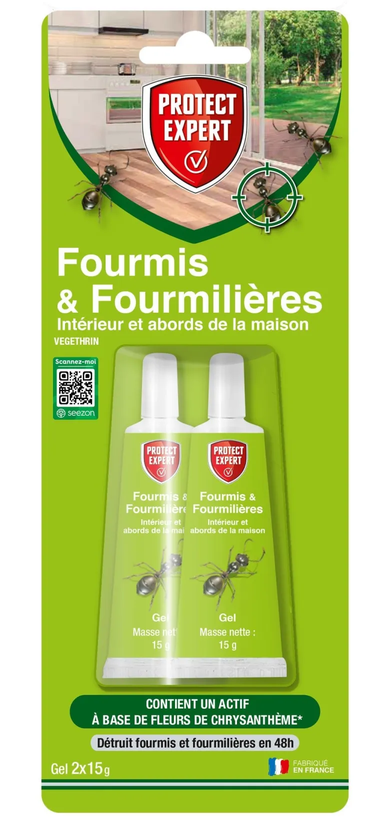 Anti fourmis en gel pyrèthre 2 x 15g PROTECT EXPERT