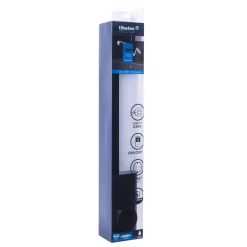 Applique noire tube LED 7W / 500LM culot S19 et prise 2P+T