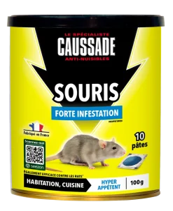 Appât en pâte forte infestation souris 100g CAUSSADE
