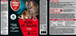 Appât en pâte prêt à l'emploi rats et souris 150g