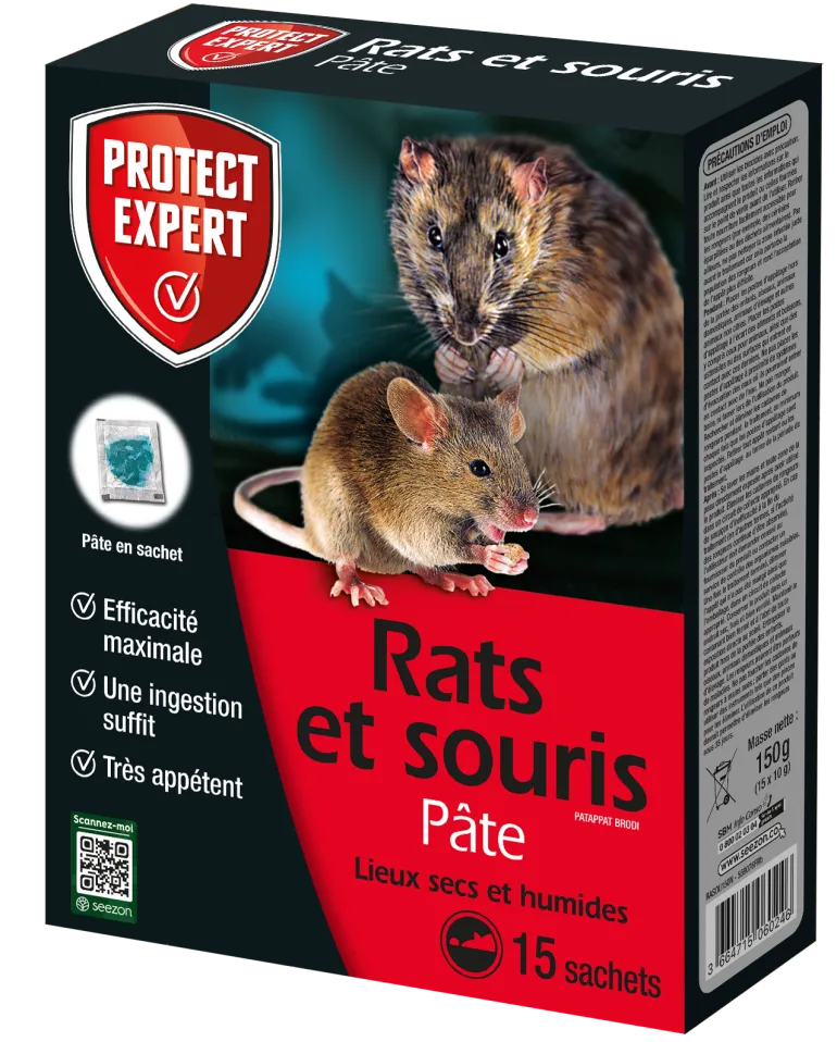Appât en pâte prêt à l'emploi rats et souris 150g