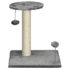 Arbre à chat griffoir arrondi avec jouet intégré anthracite