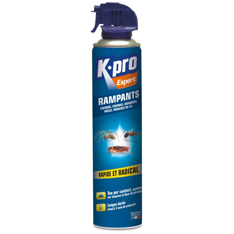 Aérosol contre tous insectes rampants 400ml K.PRO
