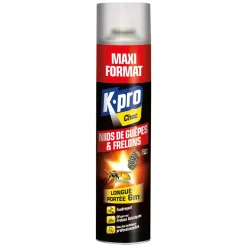 Aérosol foudroyant spécial nids guêpes/frelons 600ml K.PRO