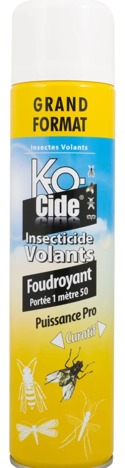 Aérosol foudroyant tous insectes volants portée 1,5m 600ml