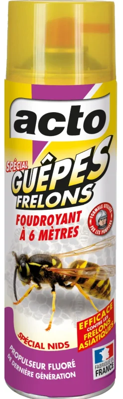 Aérosol nids de guêpes-frelons longue portée 500 ml