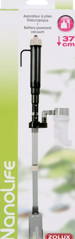 Aspirateur à piles télescopique pour aquarium