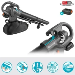 Aspirateur souffleur broyeur 3-en-1 PowerJet Collect 18V P4A