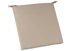 Assise de chaise déhoussable Monte carlo taupe 39x39x5 cm