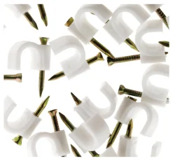 100 attaches plastiques Ø9mm blanc