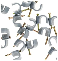 20 attaches plastiques Ø10mm gris