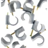 10 attaches plastiques 20/25mm gris