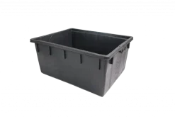 Bac emboîtable rectangulaire 150L noir 80x63x38 cm