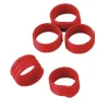 Bague d'identification 16 mm 20 pièces rouge