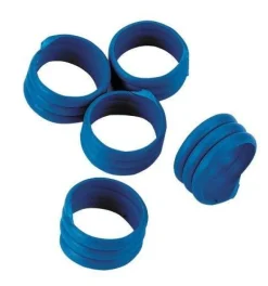 Bague d'identification 16 mm 20 pièces bleu