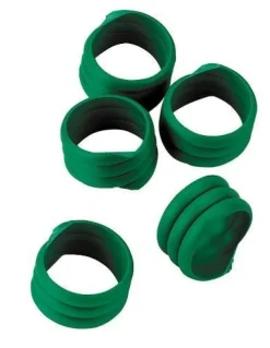 Bague d'identification 16 mm 20 pièces vert