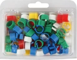 Bague identific.clip 8mm coloris assortis 5x20 pcs