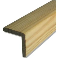 Baguette d'angle bois MDF prépeinte 2.20 m 25 X 25 mm