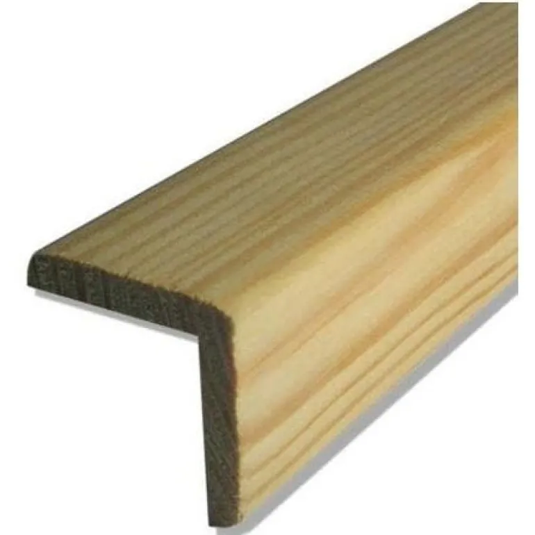 Baguette d'angle bois MDF prépeinte 2.20 m 25 X 25 mm