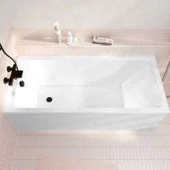 Baignoire rectangulaire Aquae Square 170x75 x 52-54cm blanc