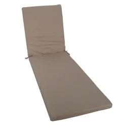 Bain de soleil déhoussable Monte carlo taupe 185x55x6 cm
