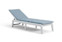 Bain de soleil MALLORCA en résine effet jute coloris blanc