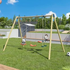 Balançoire double avec face à face Techwood Harmonie Blou
