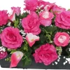 Balconnière de roses et de callas H 34 L 60 l 40 cm