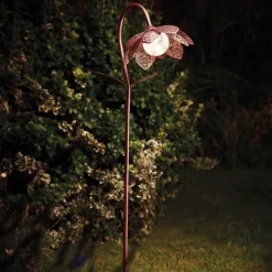 Balise solaire Fleur Damasque 90 x 26,5cm