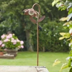 Balise solaire Fleur Damasque 90 x 26,5cm