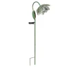 Balise solaire Fleur Damasque lotus Vert de gris