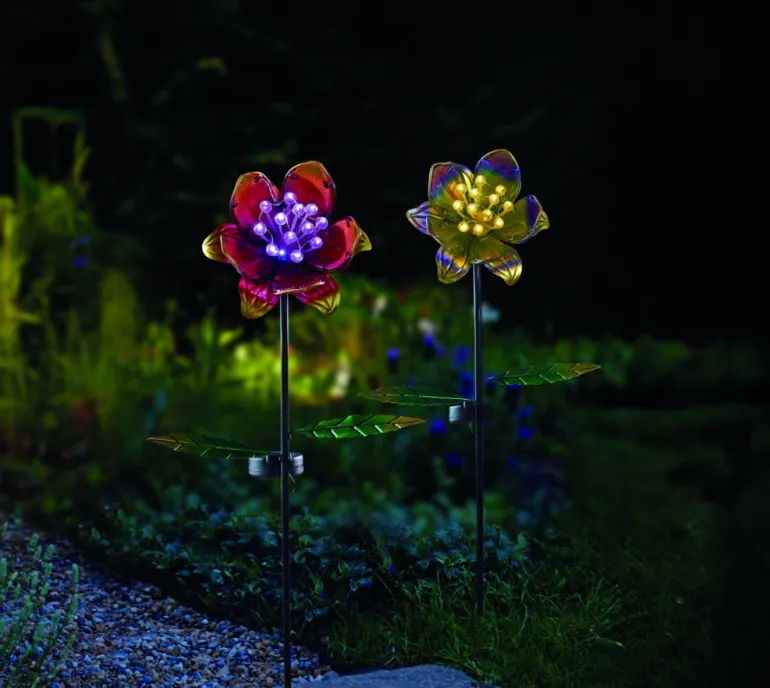 Balise solaire Globloom Jaune 10 LED blanc froid - A l'unité