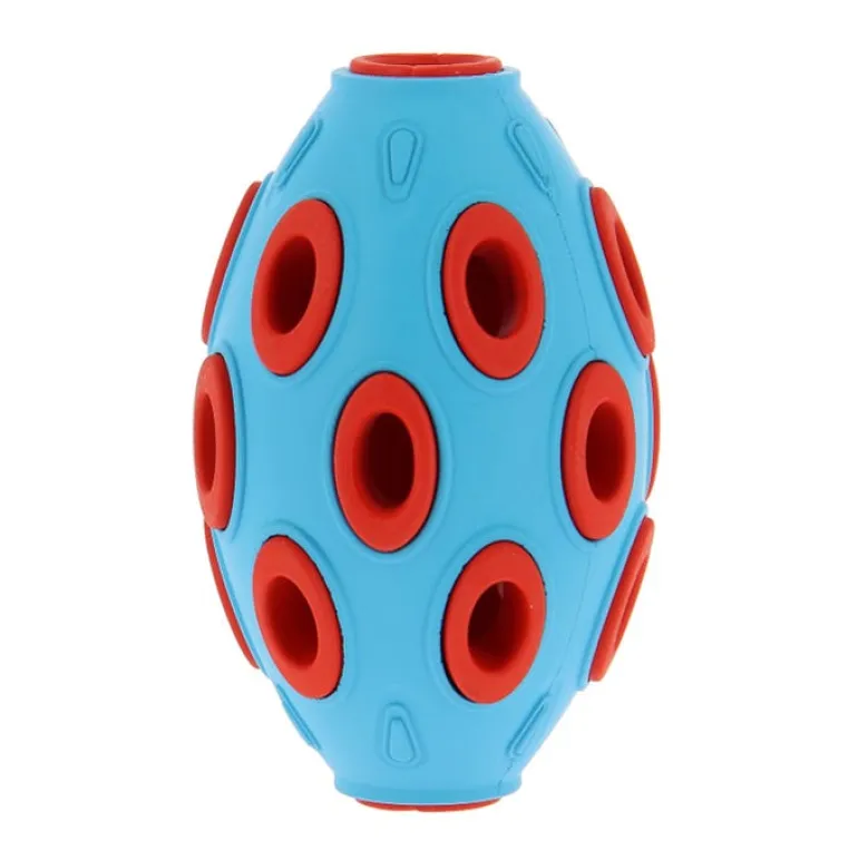 Ballon de rugby à remplir en TPR 12 cm pour chien