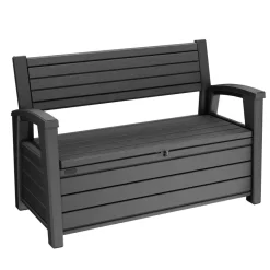 Banc avec coffre de rangement Otter résine gris 227L KETER