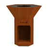 Barbecue au bois en acier corten Nestor Original 92x92x101cm