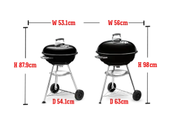 Barbecue à charbon Compact Kettle Ø57cm WEBER