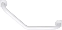 Barre de maintien coudée 135° - 265 x 265 cm alu époxy blanc