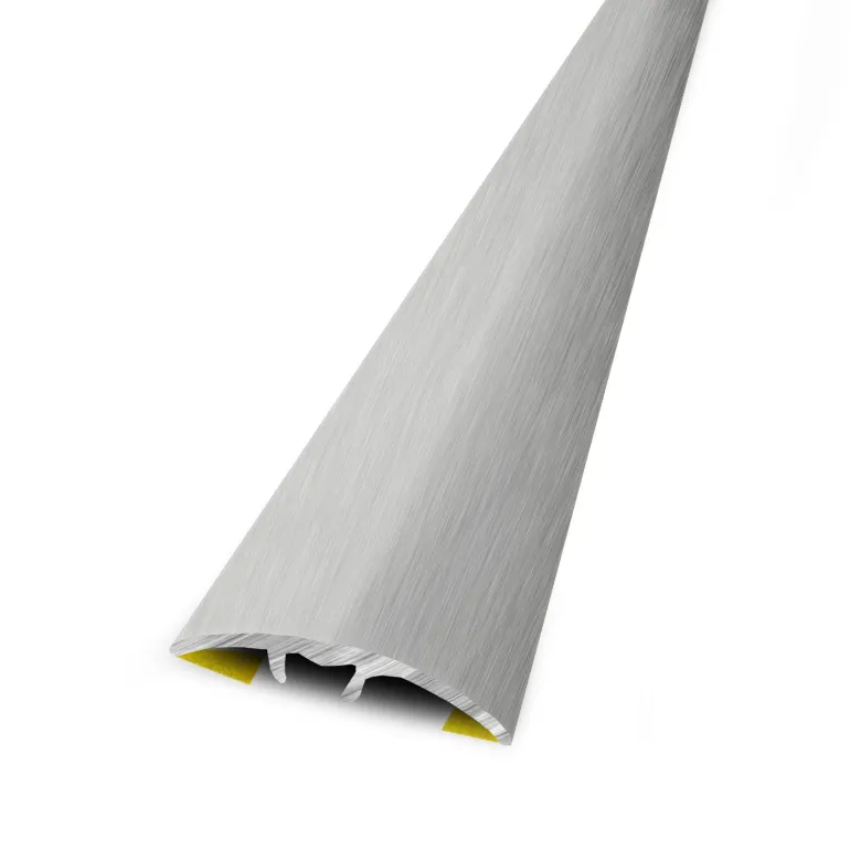 Barre de seuil alu anodisé titane brossé adhésif 2,7x83cm