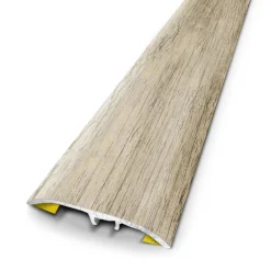 Barre de seuil alu plaxé chêne cérusé jauni adhésif 3,7x83cm