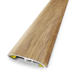 Barre de seuil alu plaxé chêne torsadé adhésif 3,7x83cm
