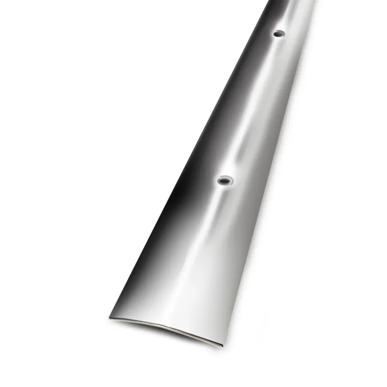 Barre de seuil plat inox brillant à visser 3x166cm