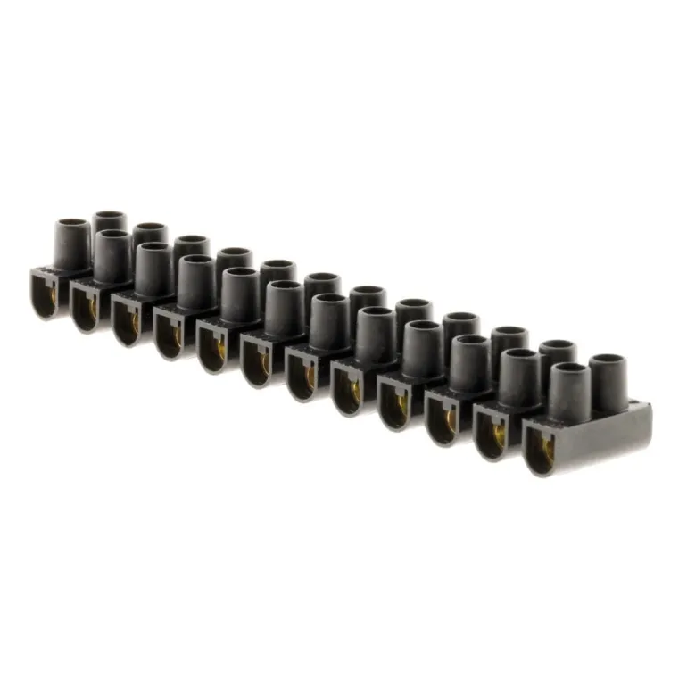 Barrette de connexion 4mm² noir 12 plots ZENITECH