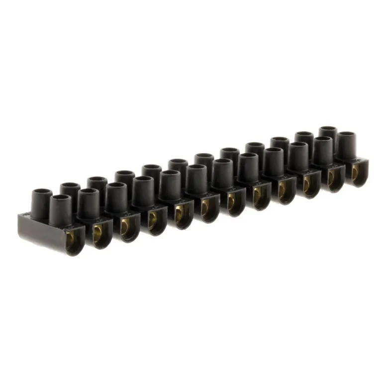 Barrette de connexion 4mm² noir 12 plots ZENITECH